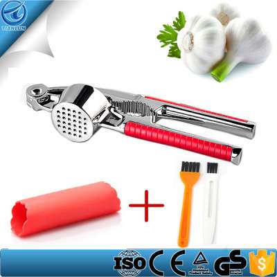 Professional Garlic Crusher ,Ginger Crusher with Silicone Garlic Peeler and Cleaning Brush